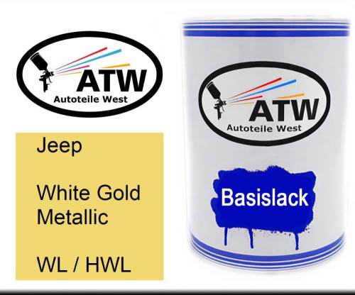 Jeep, White Gold Metallic, WL / HWL: 500ml Lackdose, von ATW Autoteile West.